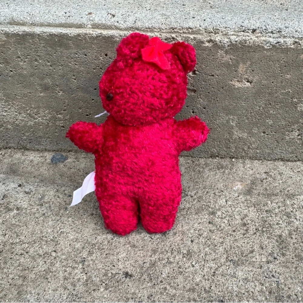 Mini Red‎ Bear Old Fashioned Textured Plush
